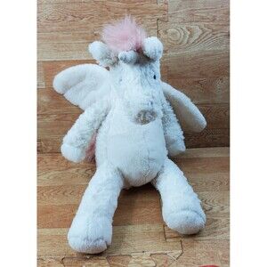 Jellycat Lallagie Unicorn Pegasus White Pink 12" Plush Stuffed Animal